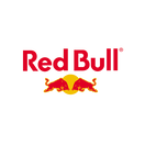 Red Bull logo with two red bulls on a white background