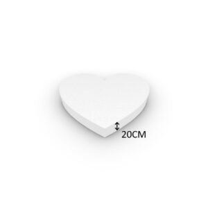 Piepschuim Taartdummy Hart 20cm