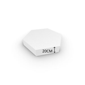 Piepschuim Taartdummy Zeshoek 20cm