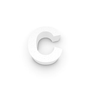 Grote Piepschuim Letter C