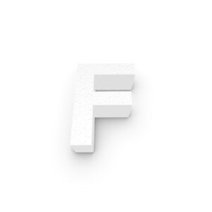 Grote Piepschuim Letter F