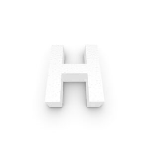 Grote Piepschuim Letter H