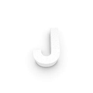 Grote Piepschuim Letter J