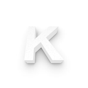 Grote Piepschuim Letter K
