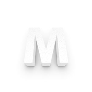 Grote Piepschuim Letter M