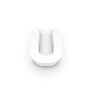 Grote Piepschuim Letter U