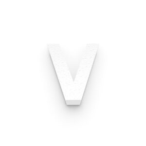 Grote Piepschuim Letter V