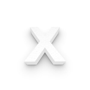 Grote Piepschuim Letter X