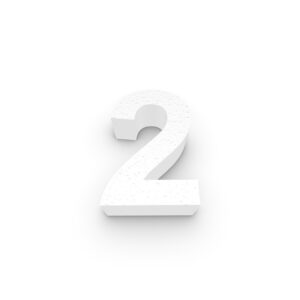 Grote Piepschuim Cijfer 2