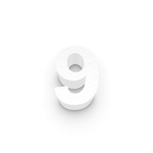 Grote Piepschuim Cijfer 9