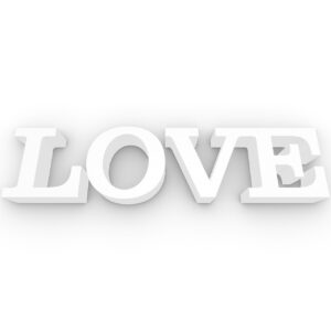 Piepschuim letters LOVE
