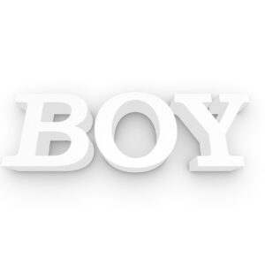 Piepschuim letters BOY